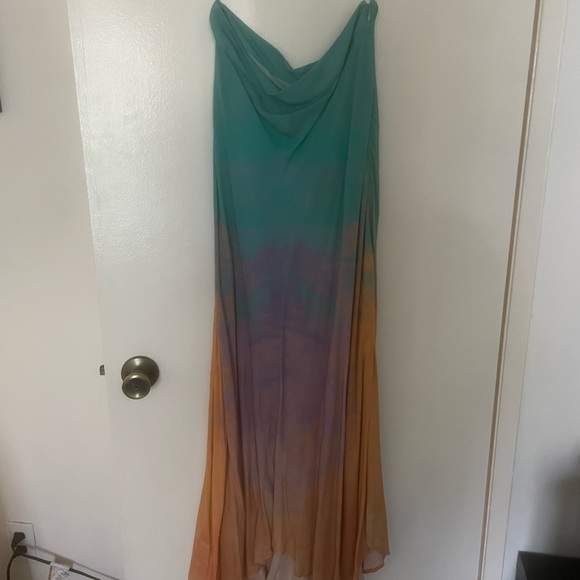 Anthropology skirt with beautiful ombré dye and handkerchief hem - Picture 5 of 6